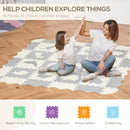 Tappeto Puzzle per Bambini 150x150x1,4 cm in EVA Bianco Grigio-5