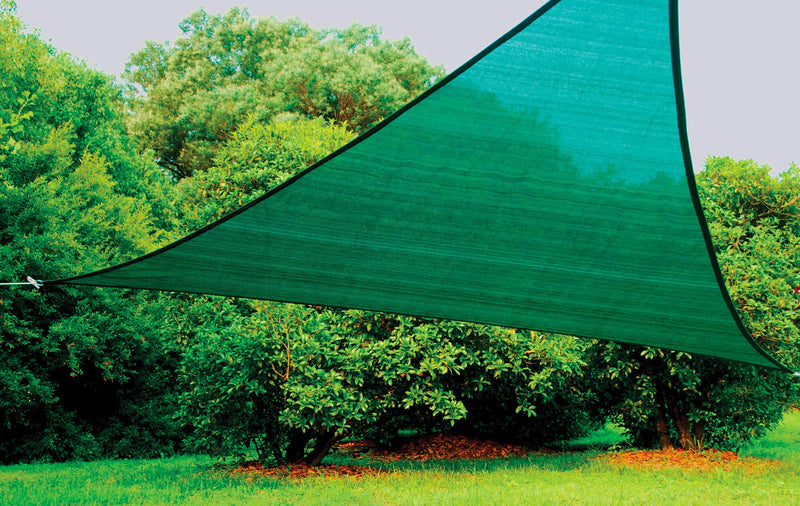 Tenda a Vela Ombreggiante Triangolare 500x500x500 cm in Polietilene Bauer Verde-2