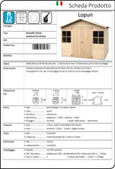Casetta Box da Giardino per Attrezzi 2,89x2,02m con Pavimento in Legno Abete 12mm Lopun-5