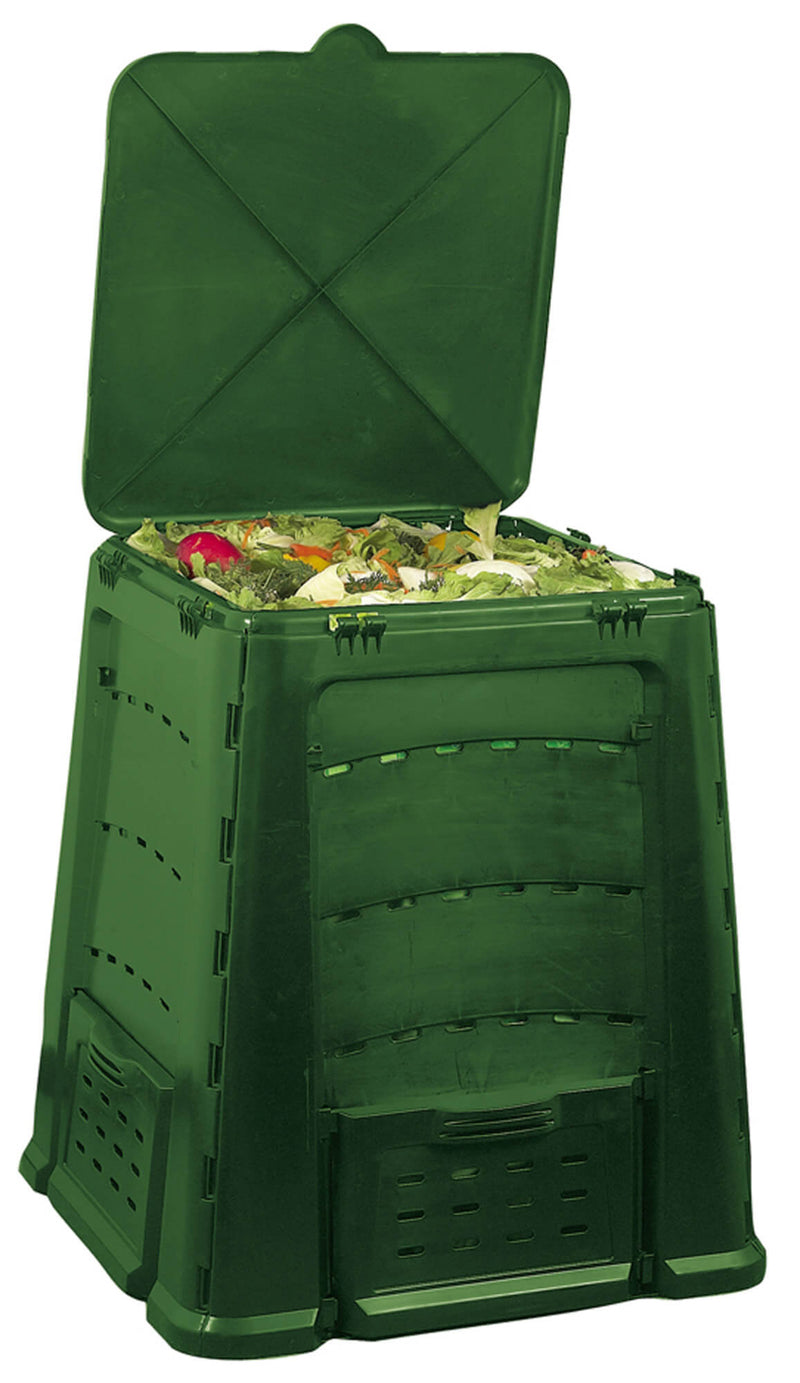Compostiera da Giardino 600L 84x84x105 cm in Plastica 4650W-1