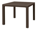 Tavolino da Giardino 94x94x74 cm in Resina Bauer Marrone-1