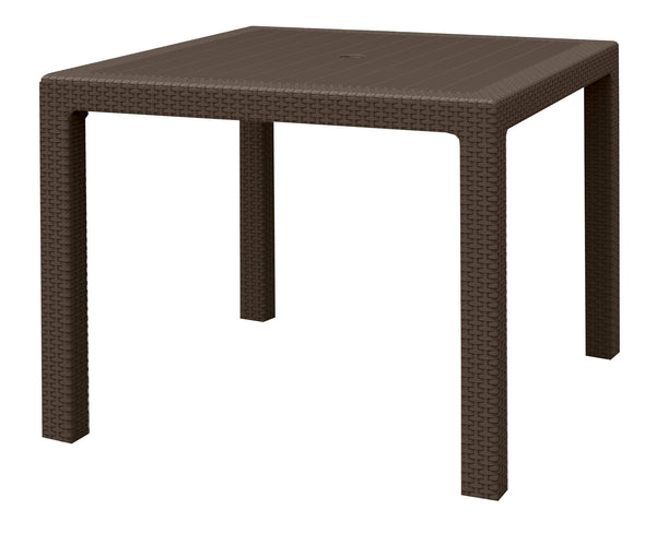 Tavolino da Giardino 94x94x74 cm in Resina Bauer Marrone prezzo