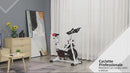 Cyclette Professionale da Camera Volano 8 Kg con Schermo LCD Bianca