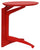 Tavolino Pieghevole da Salotto Ø53x63 cm in Legno Rosso