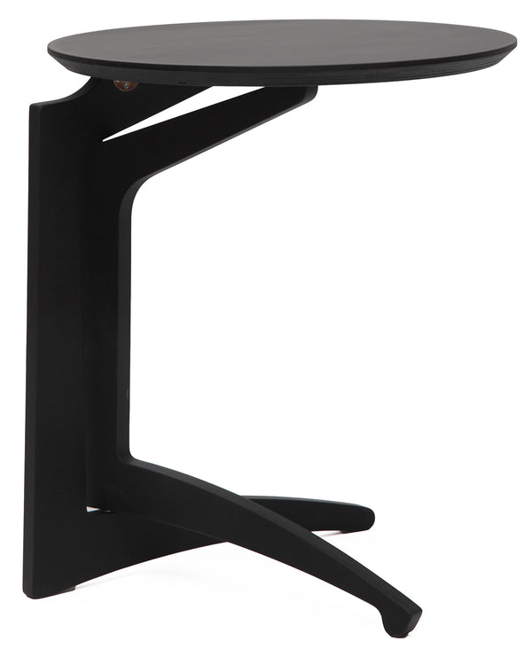 Tavolino Pieghevole da Salotto Ø53x63 cm in Legno Nero prezzo