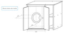 Coprilavatrice da Esterno in PVC 95x60x94 cm 2 Ante con Ripiani Laterali Laundry Bianco-6