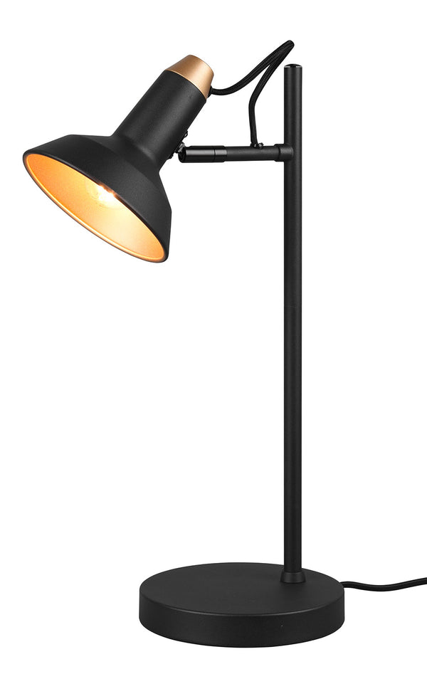 Lampada da Tavolo da Interno Attacco E14 in Metallo Nero Opaco acquista