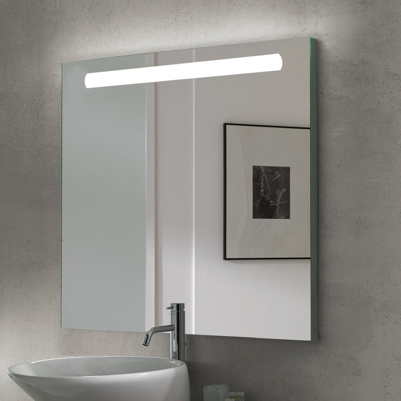 Specchio da Bagno Pegasus con Illuminazione Led Frontale Imballo 1 Pezzo Alluminio e Vetro Emuca-4