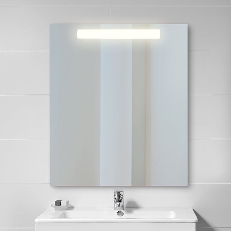 Specchio da Bagno Pegasus con Illuminazione Led Frontale Imballo 1 Pezzo Alluminio e Vetro Emuca-7