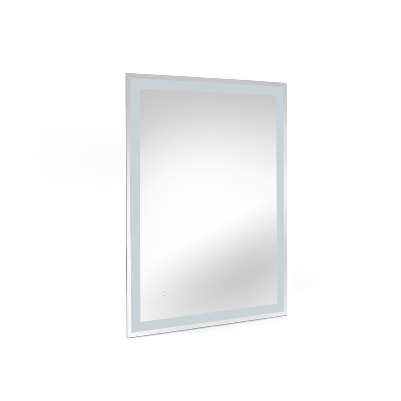 Specchio da Bagno Hercules con Illuminazione Led Frontale e Decorativa Alluminio e Vetro Emuca-1