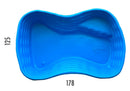 Laghetto Artificiale da Giardino Termoformato 178x125x45 cm in Polietilene 610 litri Azzurro-3