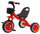 Triciclo per Bambini in Metallo con Pedali e Cestino Kidfun Tricygò Rosso