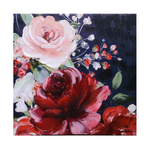 Quadro Rose 50x50xh2,5 cm in Legno Multicolore prezzo