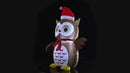 Decorazione Natale Gufo Gonfiabile Gigante Luminoso Marrone 90x50x120 cm