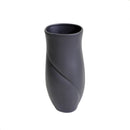 Vaso ceramica petalo nero opaco cm 17x16xh36,5-1
