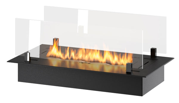 Bruciatore a Bioetanolo da Incasso 60x32x15 cm Insert Black 600 Nero con Vetro online