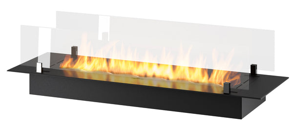 Bruciatore a Bioetanolo da Incasso 100x32x15 cm Insert Black 1000 Nero con Vetro prezzo