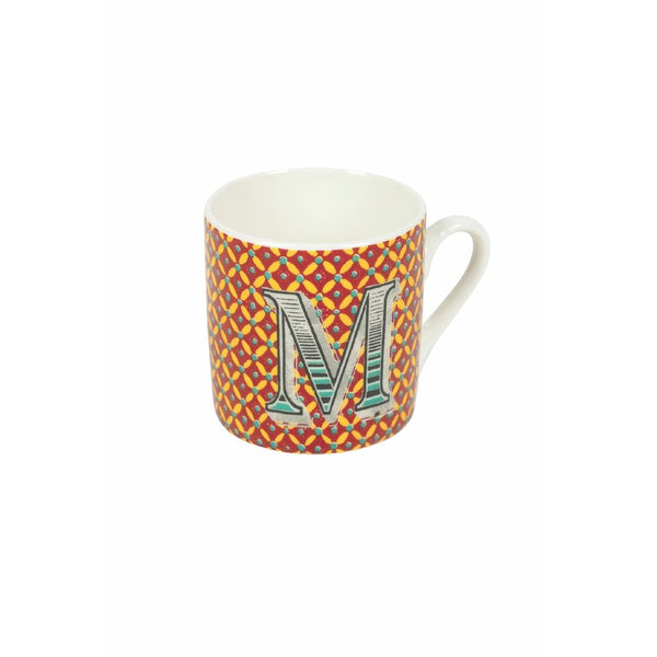 online Tazzina da Caffè con Lettera “M” Ø5,3x5,5 cm in New Bone China VdE Tivoli 1996 Monogram
