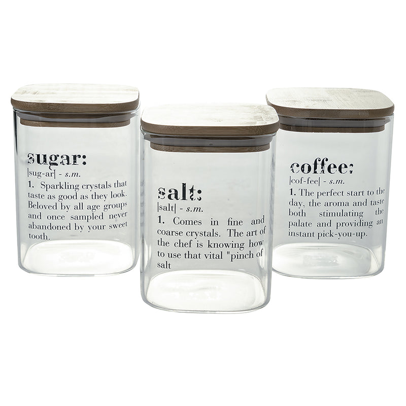 Set 3 Barattoli Sale Zucchero e Caffè 1 Litro in Vetro VdE Tivoli 1996  Inglese Trasparente – acquista su Giordano Shop