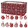 Set 14 Palle di Natale Ø7,5 cm in Polyfoam con Box Righe e Pois