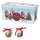 Set 14 Palle di Natale Ø7,5 cm in Polyfoam con Box Babbo Natale in Bicicletta