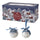 Set 14 Palle di Natale Ø7,5 cm in Polyfoam con Box Bianco e Blu