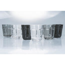 Set 6 Bicchieri Acqua Vis à Vis Stones in Vetro VdE Tivoli 1996 Grigio Trasparente Nero-8