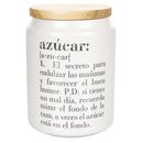 Barattolo Zucchero con scritta "azucar" 750 ml in Gres Villa D’este Home Tivoli Spagnolo-1