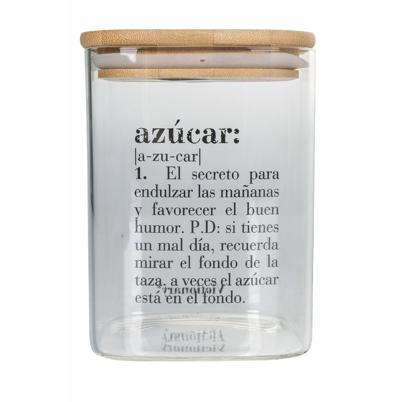 Barattolo Zucchero con scritta "azucar" 1 Litro in Vetro Villa D’este Home Tivoli Spagnolo-2