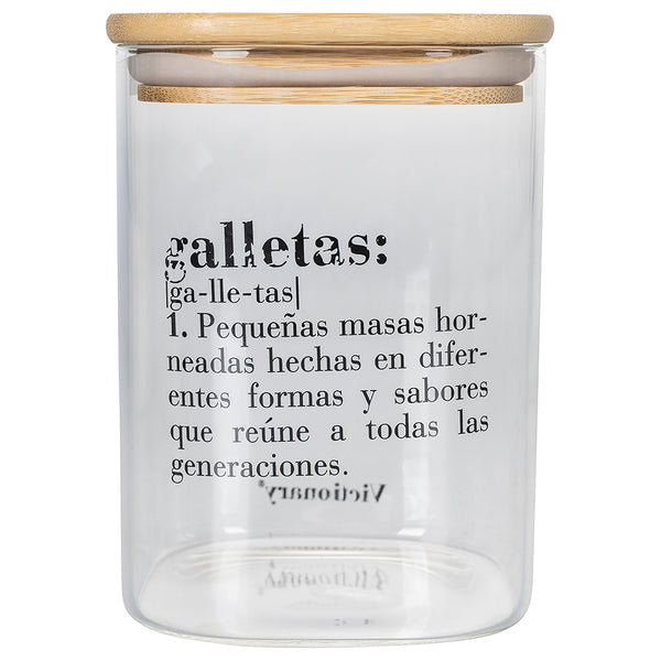 acquista Barattolo Biscotti con scritta "Galletas" 1 Litro in Vetro VdE Tivoli 1996 Spagnolo