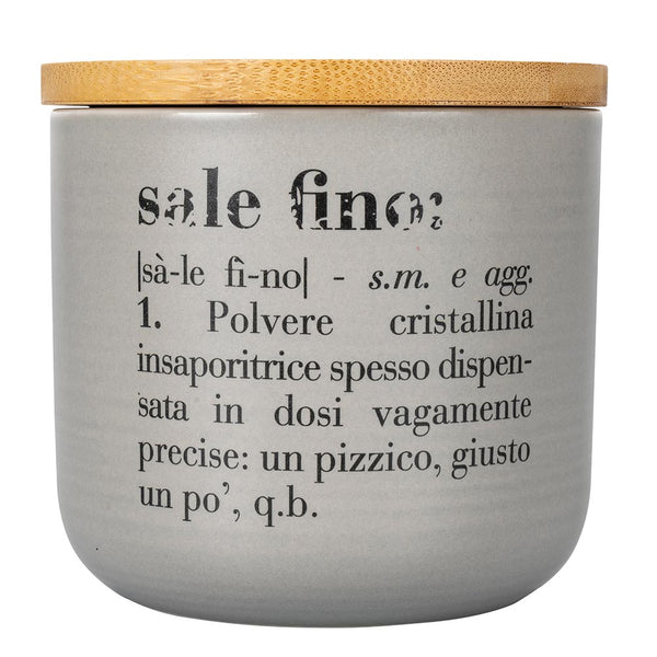 Barattolo Sale Fino 500 ml in New Bone China VdE Tivoli 1996 Grigio prezzo