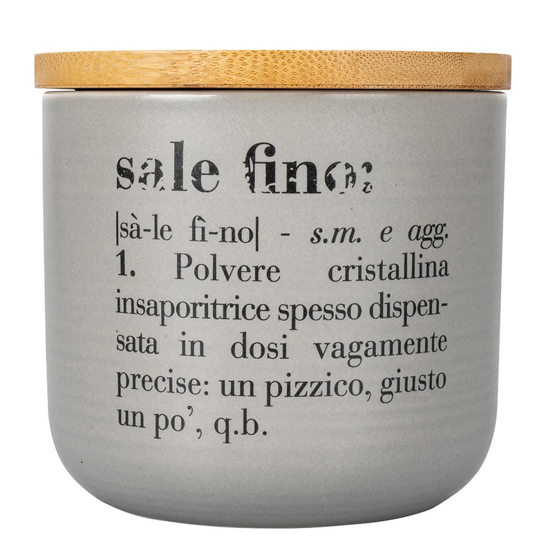 Barattolo Sale Fino 500 ml in New Bone China VdE Tivoli 1996 Grigio –  acquista su Giordano Shop