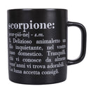Tazza Zodiaco "scorpione" Ø8x10 cm in Bone China Villa D’este Home Tivoli Nero-1