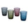 Set 4 Bicchieri Acqua Nobilis in Vetro VdE Tivoli 1996 4 Colori Differenti
