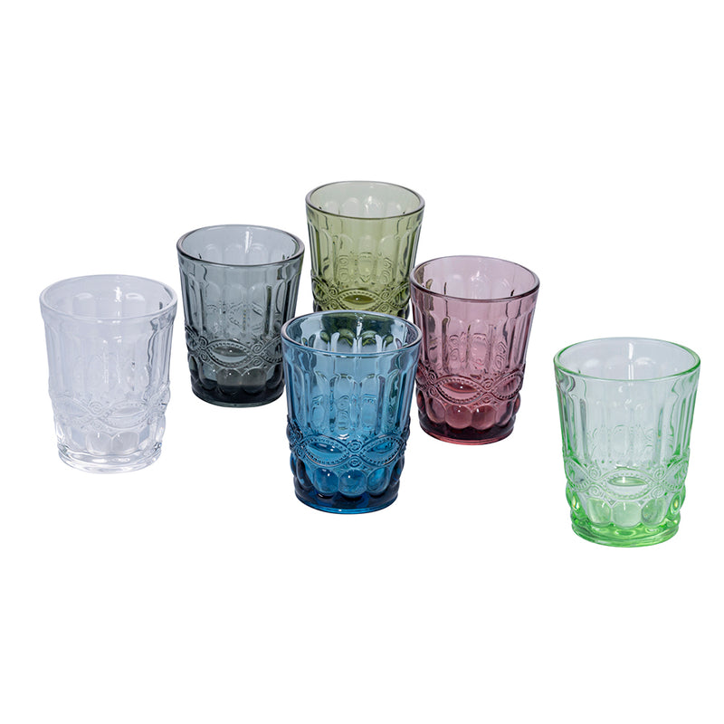 Set 6 Bicchieri Acqua Nobilis in Vetro VdE Tivoli 1996 6 Colori Differenti  – acquista su Giordano Shop