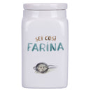 Barattolo Farina 9,5x9,5x18 cm in New Bone China Villa D’este Home Tivoli Le Travisate Bianco-1