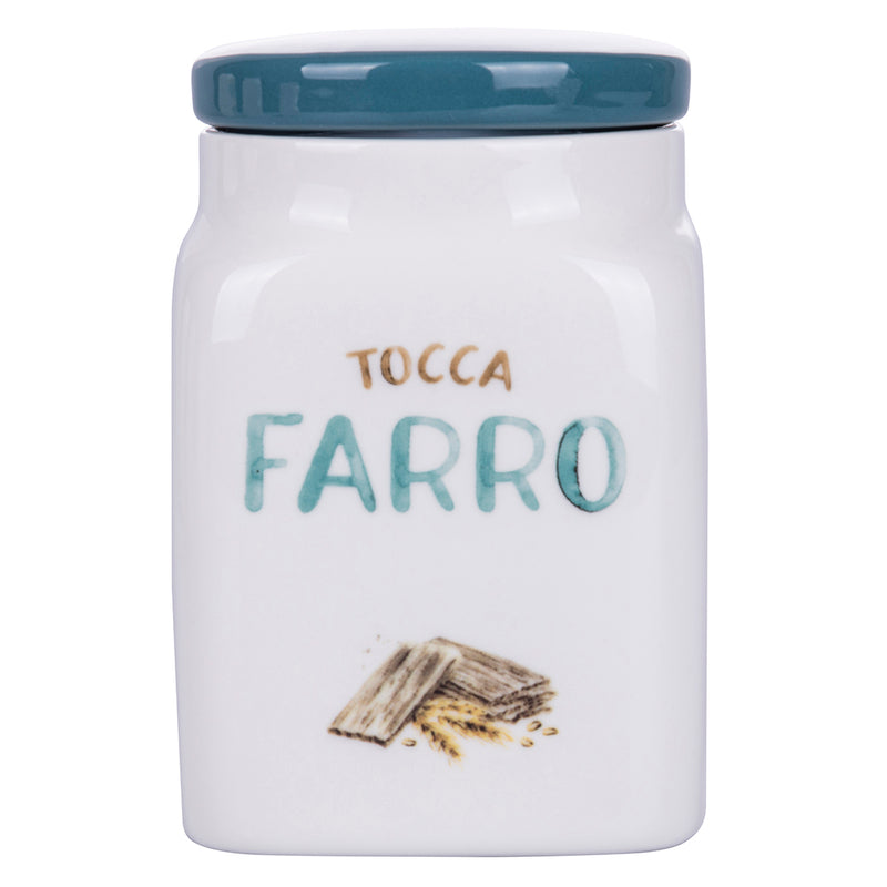Barattolo Farro 9,5x9,5x14,5 cm in New Bone China Villa D’este Home Tivoli Le Travisate Bianco-1
