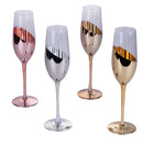 Set 4 Bicchieri da Champagne Chic Flûte in Vetro VdE Tivoli 1996 4 Colori Differenti-1
