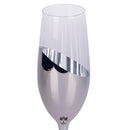 Set 6 Bicchieri da Champagne Chic Flûte in vetro silver in Vetro Trasparente e Silver-3