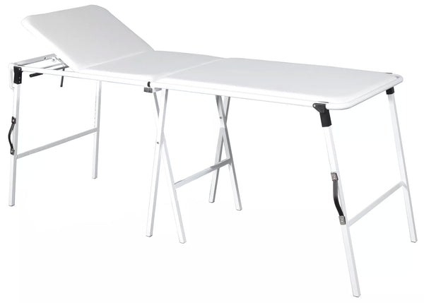 Lettino da Massaggio Fisioterapia Pieghevole 173x61 cm Nasti Valigia Bianco sconto