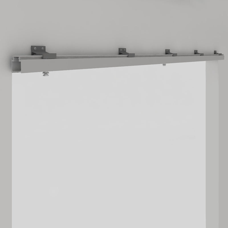 Binario per Porte Scorrevoli con Kit di Accessori 200 cm in Alluminio Emuca-8