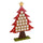 Calendario dell'Avvento in Legno rosso albero cm 36x8xh53