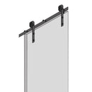 Binario per Porte Scorrevoli con Kit di Accessori 200 cm in Acciaio Emuca Nero-8