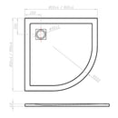 Piatto Doccia Semicircolare in Pietra Fosterberg Silene 4 Antracite Varie Misure-3