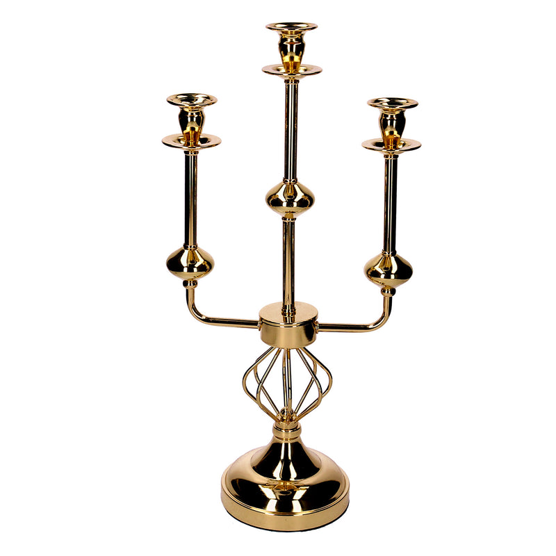 Portacandele candelabro in Metallo oro cm 26x14xh51 – acquista su Giordano  Shop