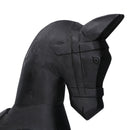 Cavallo a Dondolo Decorativo in Legno nero cm 36x9xh39-2