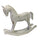 Cavallo a Dondolo Decorativo in Legno bianco cm 37x8xh32