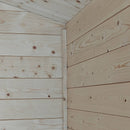 Casetta Box da Giardino per Attrezzi 215x250 cm con Porta Doppia Finestrata in Legno Naturale-3
