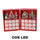 Calendario dell'Avvento in Legno con Led rosso cm 36x6xh24
