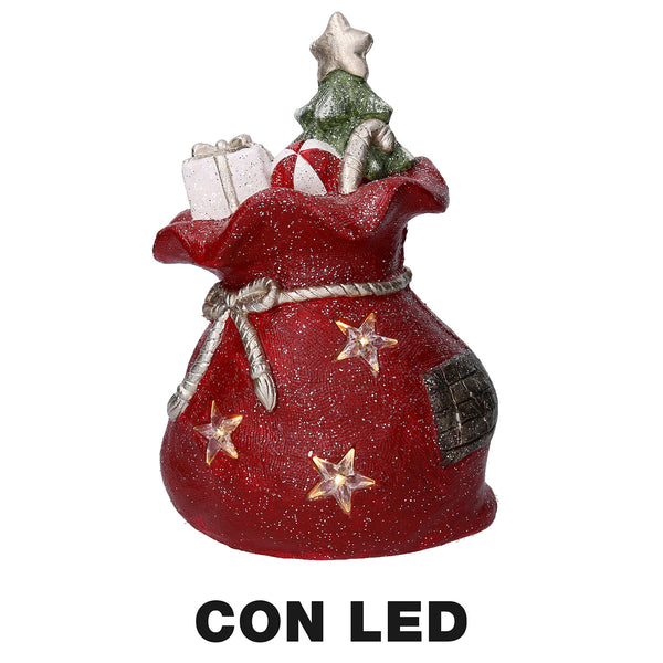 online Pacco regalo in Resina con Led rosso cm 27x22xh40